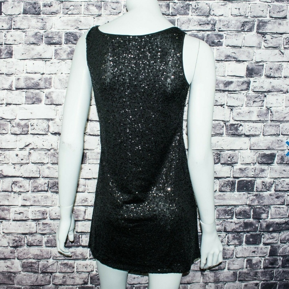 Eileen Fisher 100% Silk Sequin Mini Dress - Picture 4 of 6